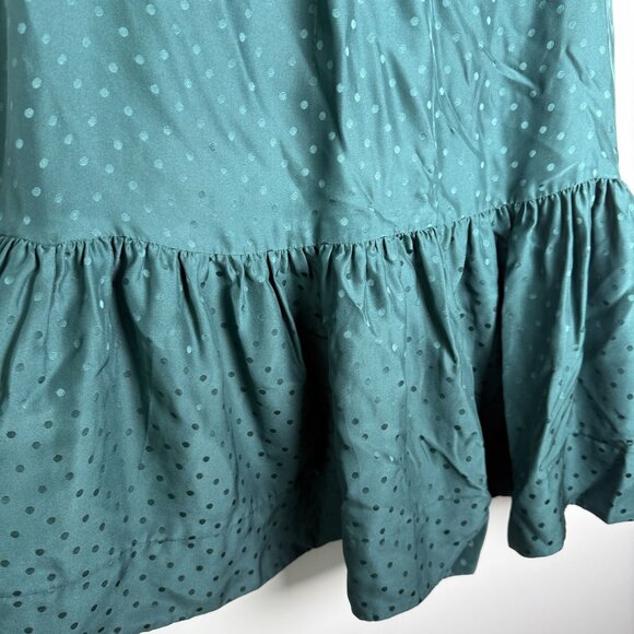 Tanya Taylor Dress 100% Silk Drop Waist Rosie Bottle Green Size XS - Picture 11 of 11